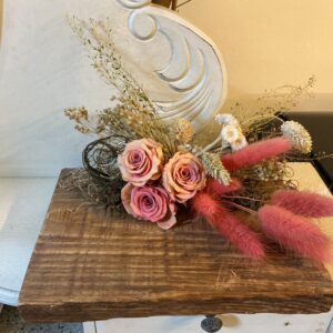 Art. ROSE STABILIZZATE FETTA DI LEGNO