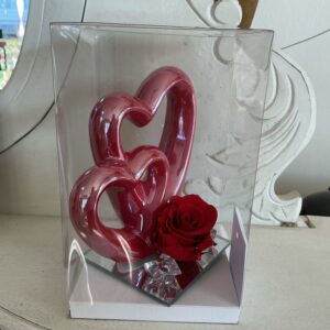 Art. COMP. ROSE STABILIZZATE CUORE ROSSO