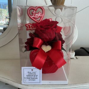 Art. COMP. ROSE STABILIZZATE CUORE ROSSO a