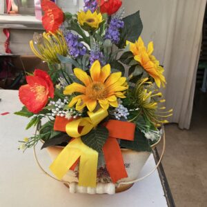 Art. LATTA CON FIORI FINTI