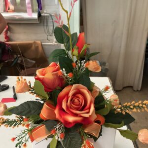 Art. VASO RETTANGOLARE FIORI FINTI