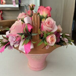 Art. CESTO TERRACOTTA FIORI FINTI